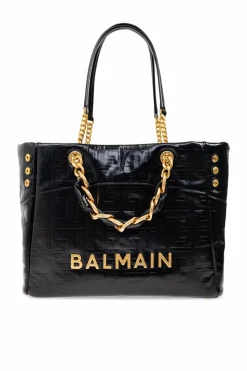 Balmain CZARNY Torba `1945 Soft` typu `shopper`