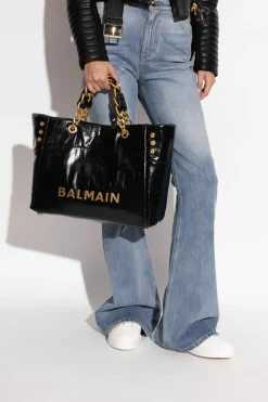 Balmain CZARNY Torba `1945 Soft` typu `shopper`