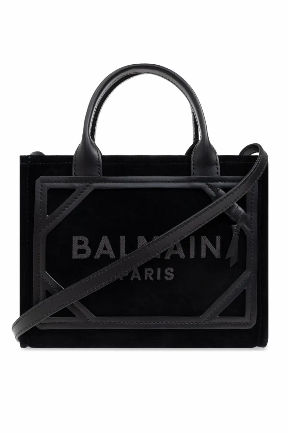 Balmain CZARNY Torba `B-Army Small` typu `shopper`
