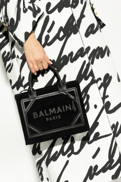 Balmain CZARNY Torba `B-Army Small` typu `shopper`