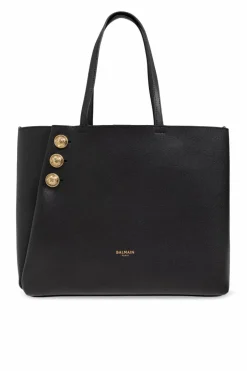 Balmain CZARNY Torba `Embleme` typu `shopper`
