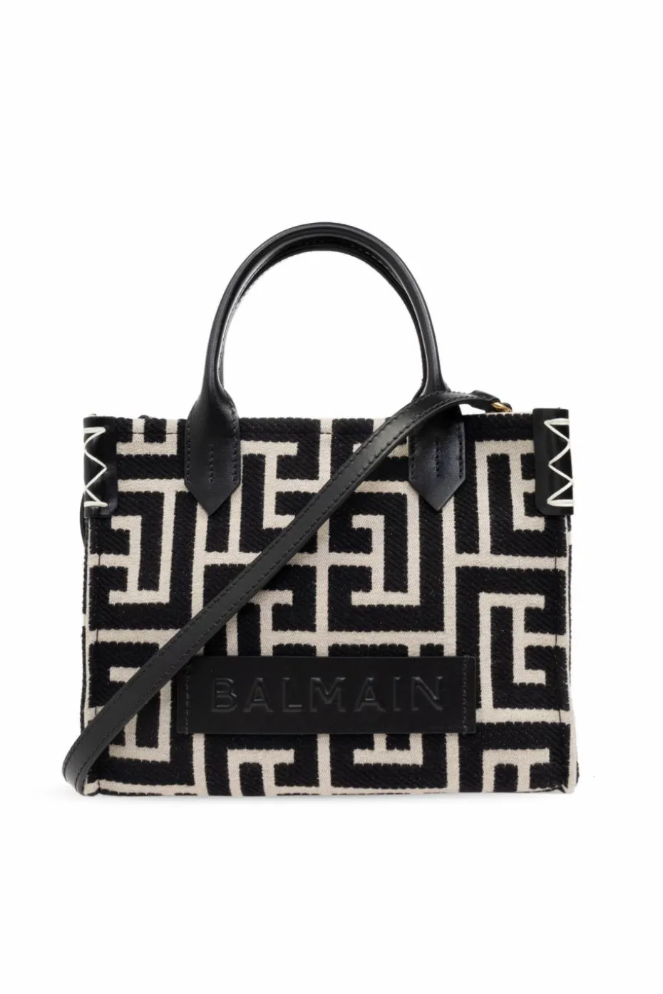 Balmain CZARNY Torba na ramię z logo