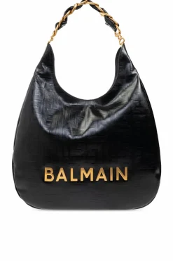 Balmain CZARNY Torba na ramię `1945 Soft Large`