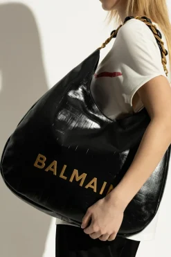 Balmain CZARNY Torba na ramię `1945 Soft Large`