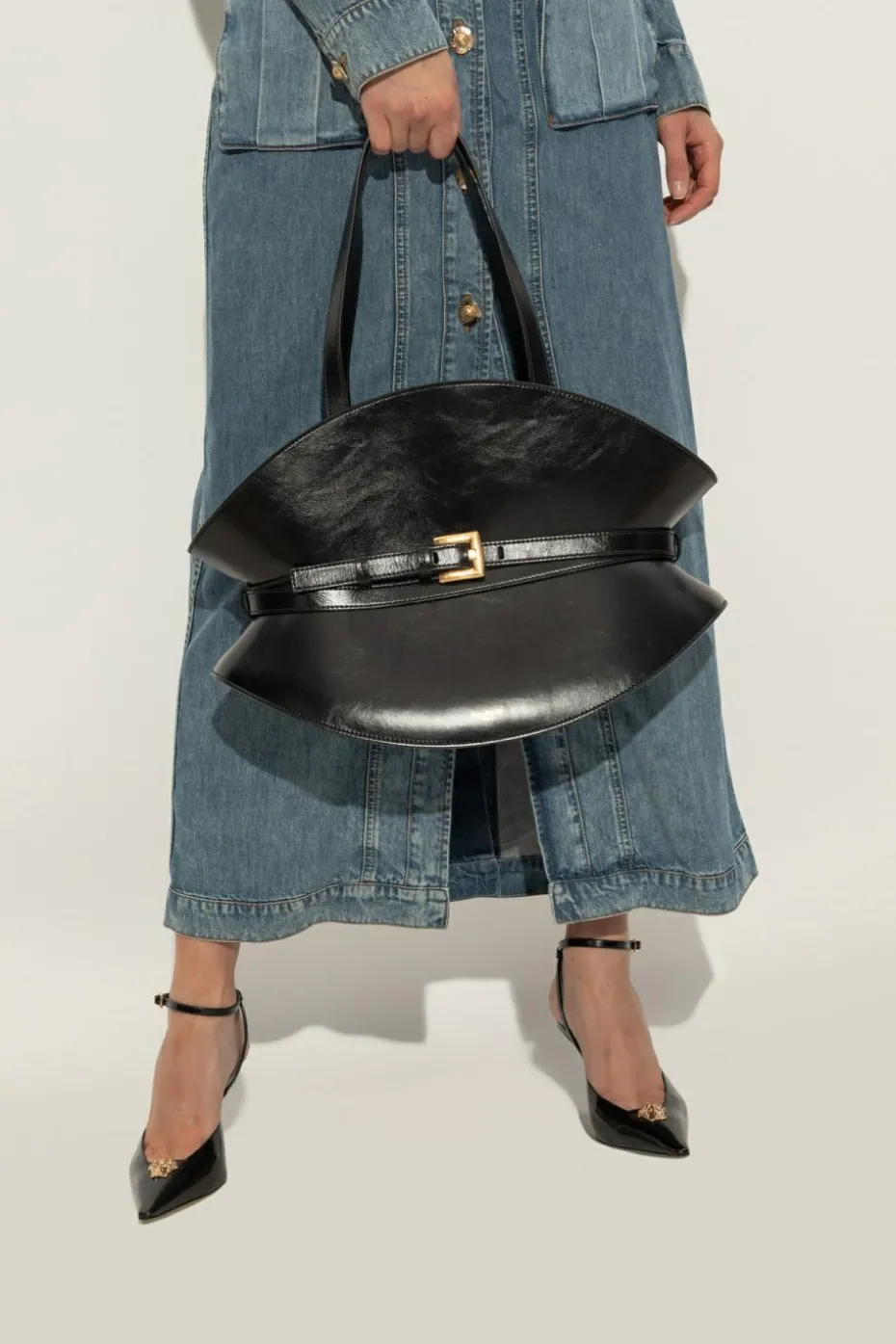 Balmain CZARNY Torba na ramię m`Shuffle Medium`