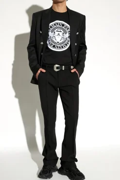 Balmain CZARNY T-shirt typu ‘oversize’