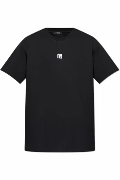 Balmain CZARNY T-shirt typu `oversize`