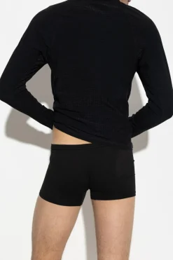 Balmain CZARNY T-shirt z monogramem