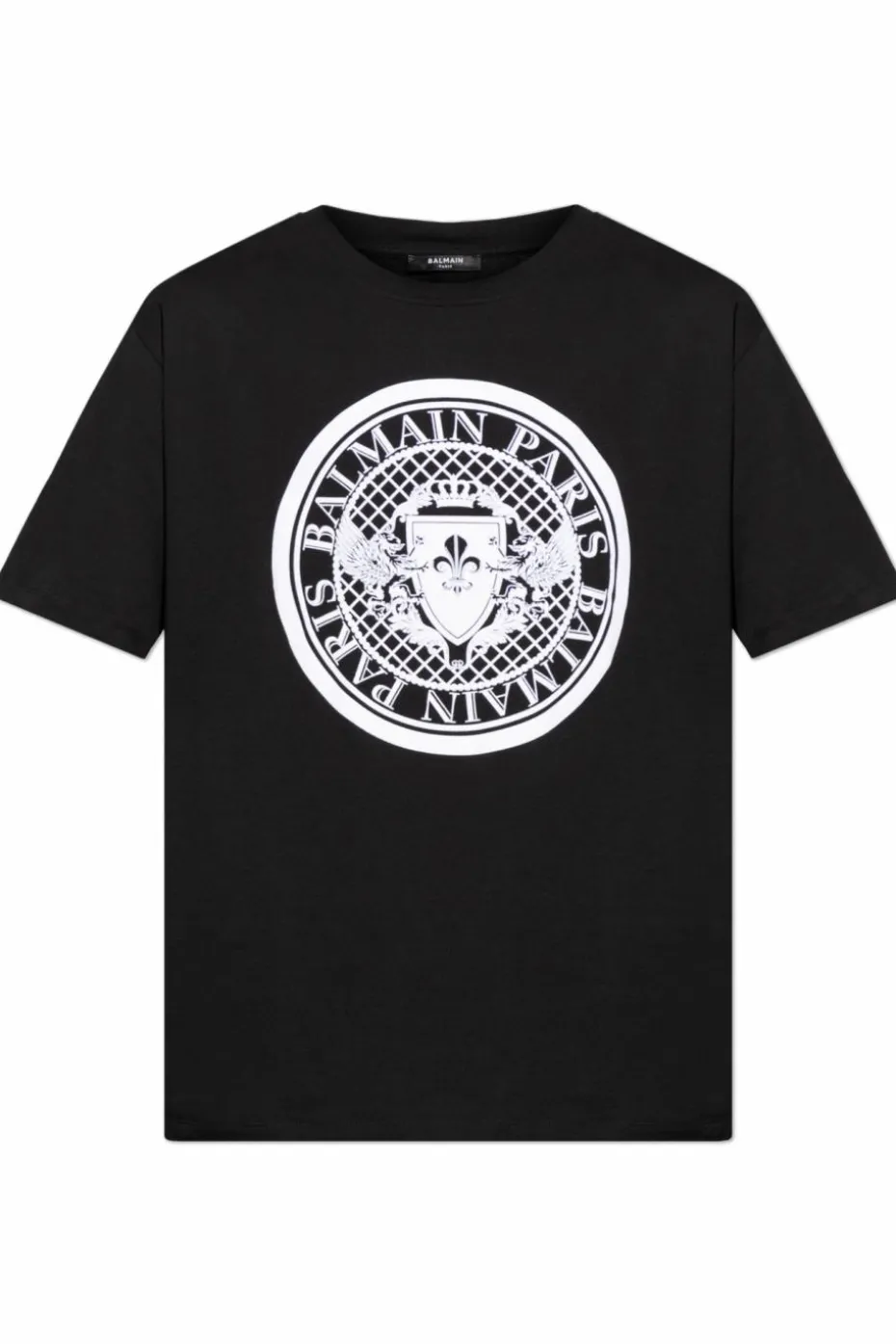 Balmain CZARNY T-shirt z nadrukiem