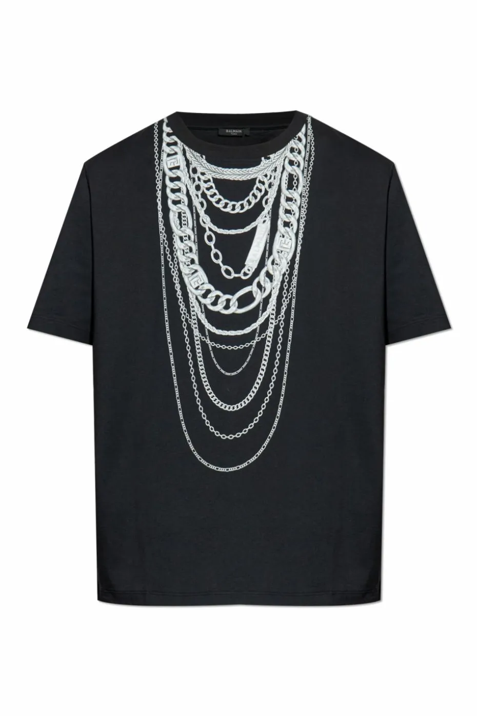 Balmain CZARNY T-shirt z nadrukiem