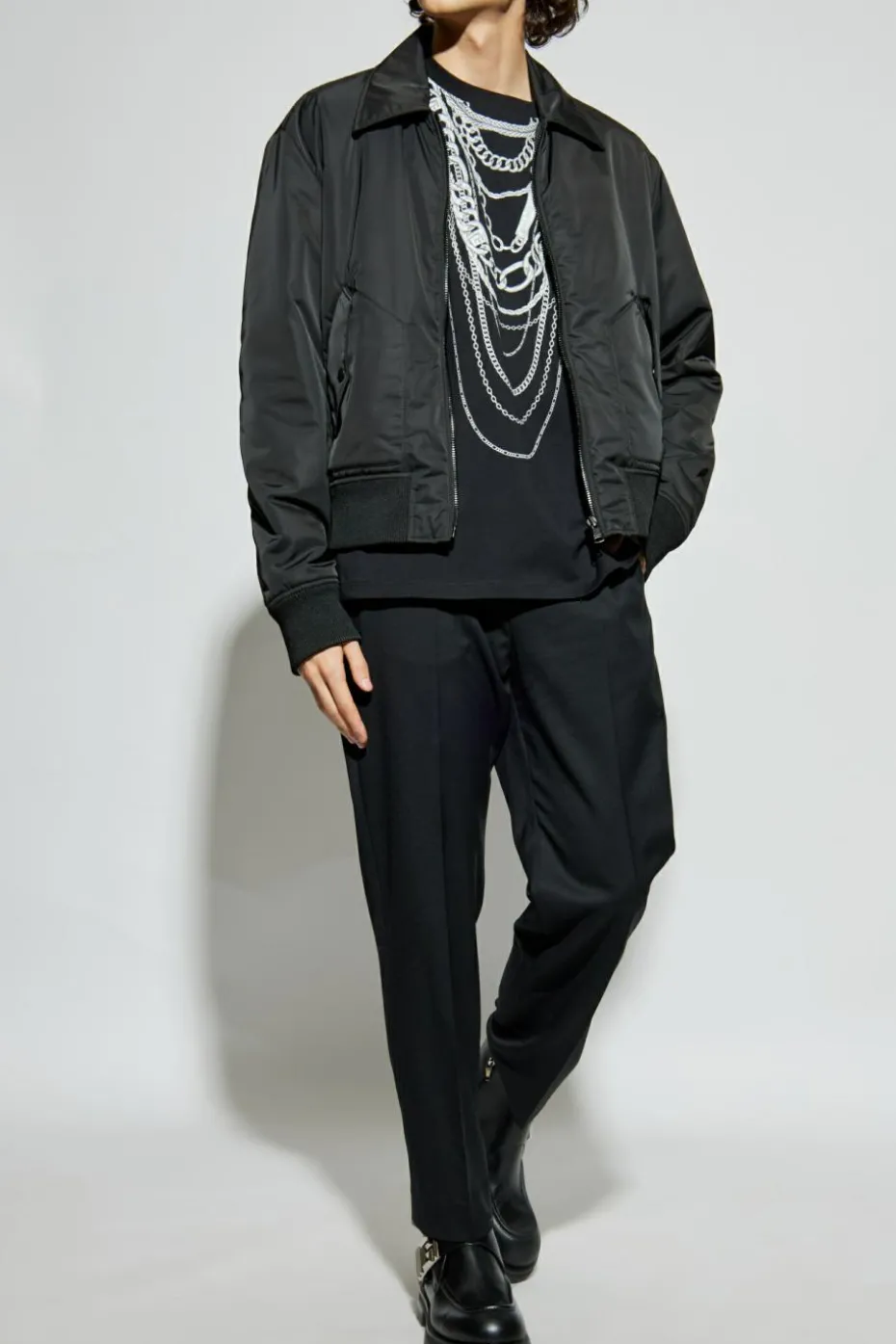 Balmain CZARNY T-shirt z nadrukiem