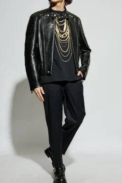 Balmain CZARNY T-shirt z nadrukiem