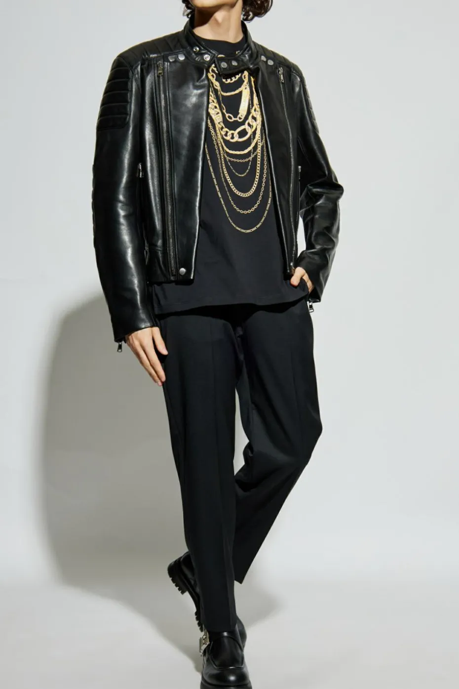 Balmain CZARNY T-shirt z nadrukiem