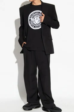 Balmain CZARNY T-shirt z nadrukiem