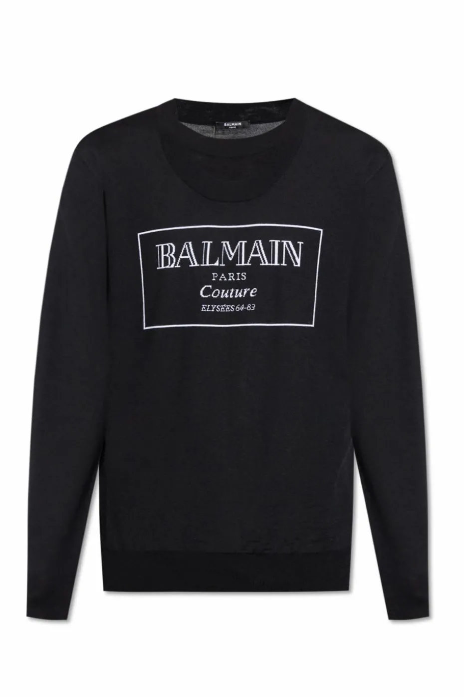 Balmain CZARNY Wełniany sweter z logo