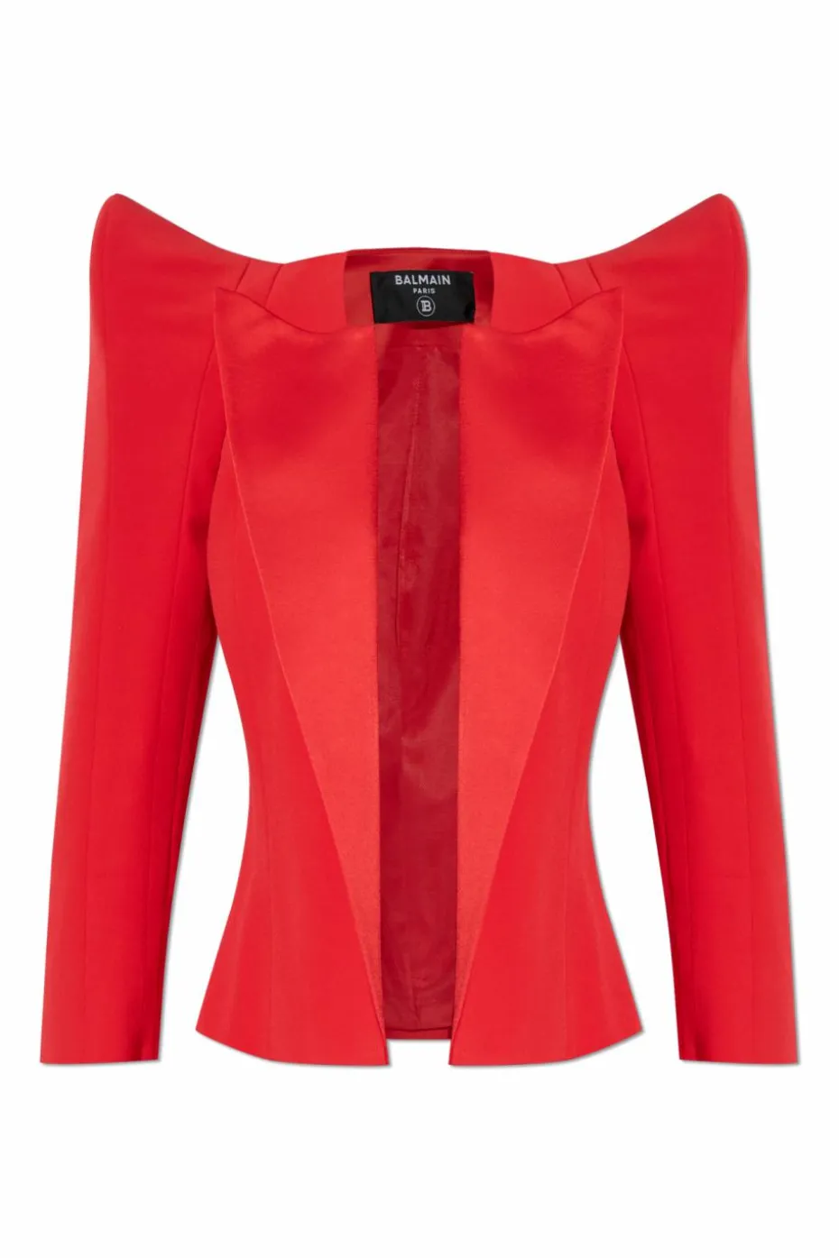 Balmain CZERWONY Marynarka z dekoracyjnymi ramionami