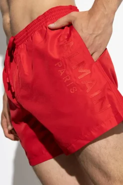 Balmain CZERWONY Szorty kąpielowe