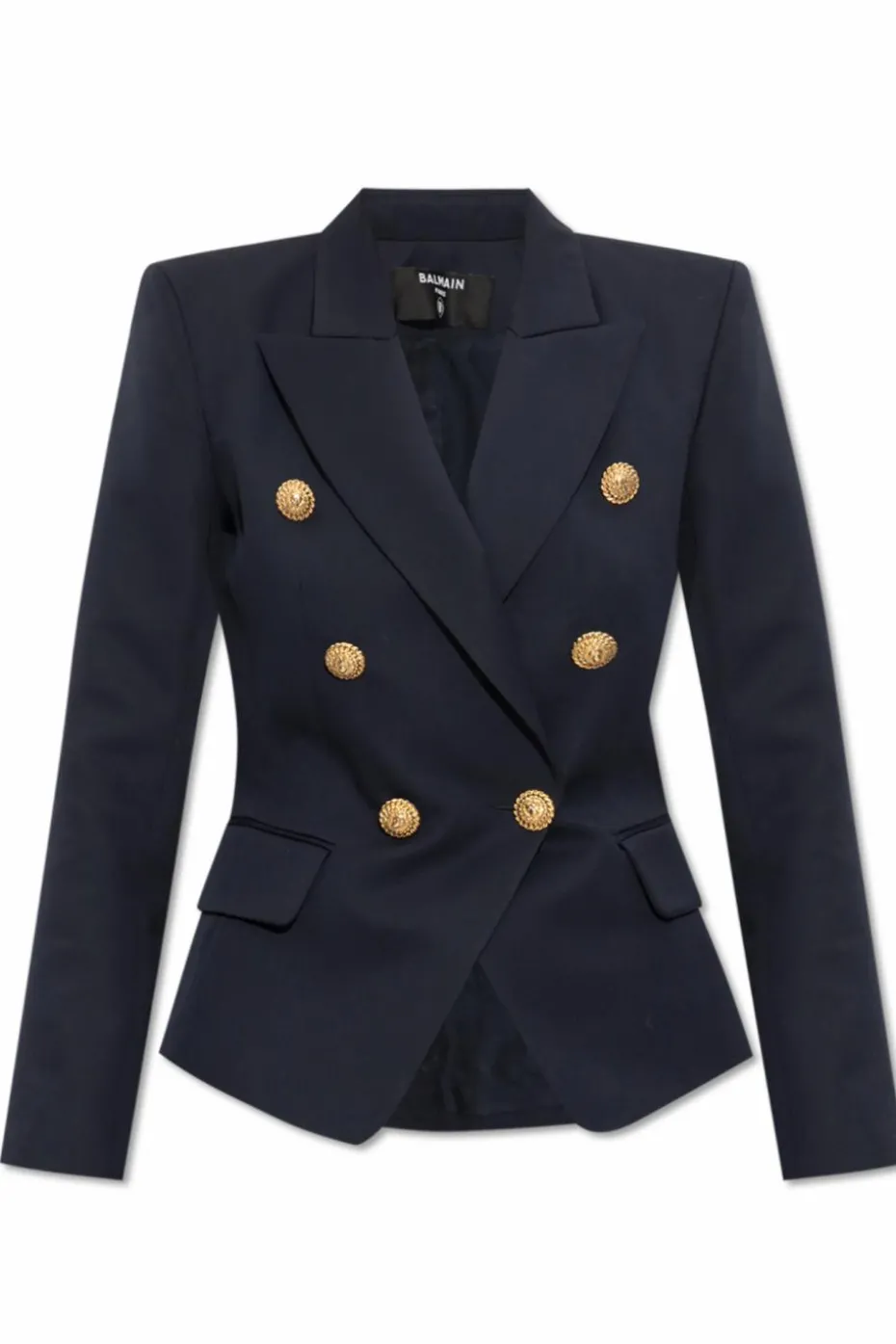 Balmain GRANATOWY Marynarka z guzikami