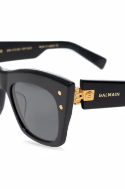 Balmain GRANATOWY Okulary przeciwsłoneczne z logo