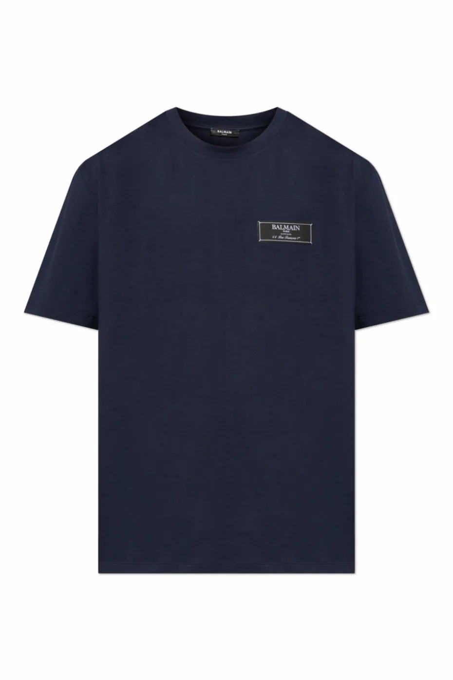 Balmain GRANATOWY T-shirt z logo