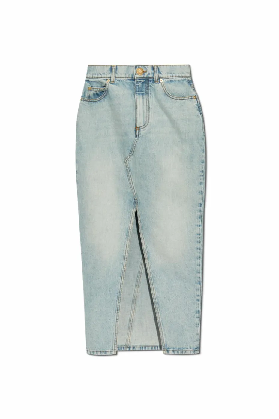 Balmain jasnoniebieski Jeansowa spódnica