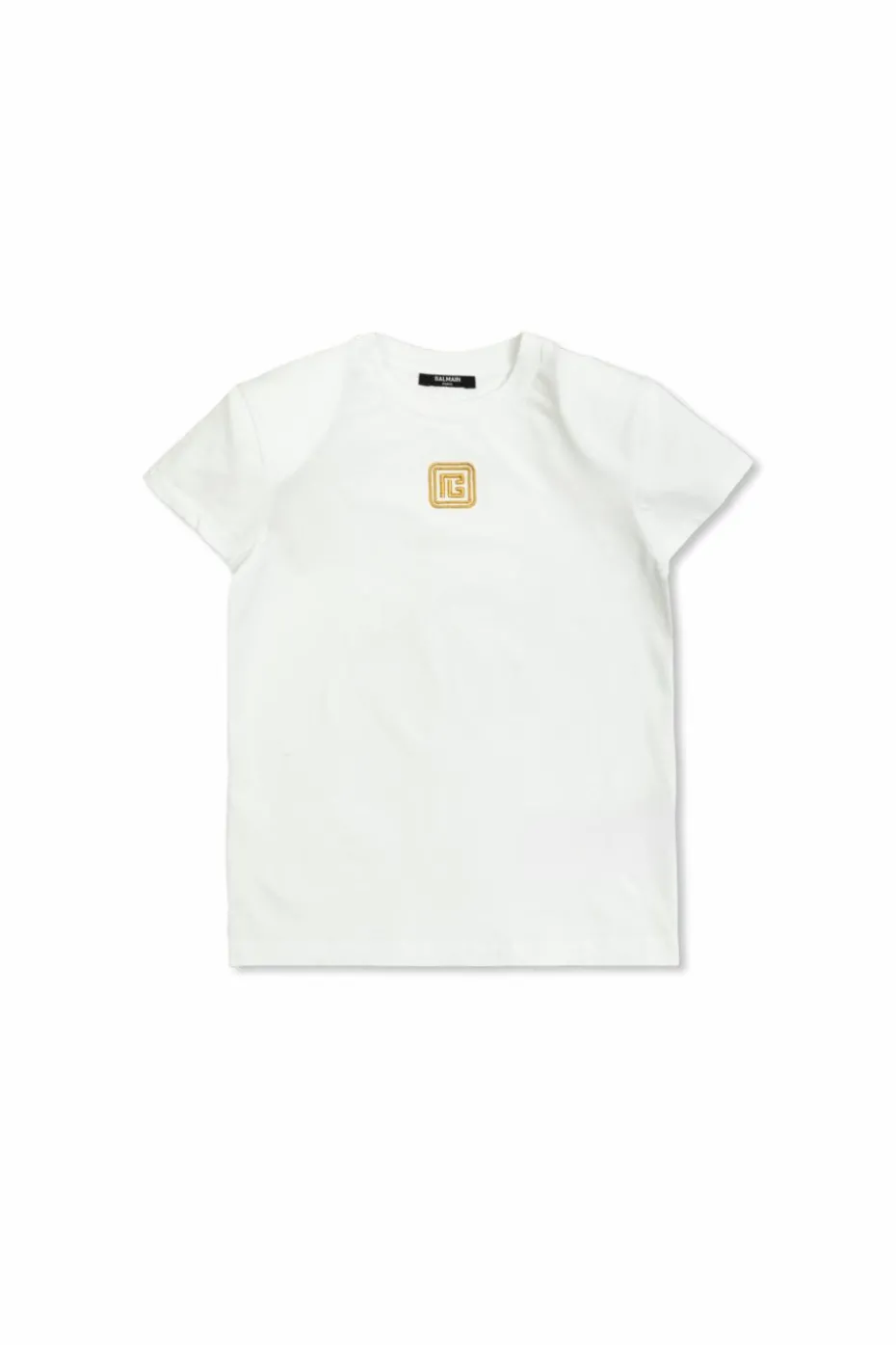 Balmain Kids BIAŁY T-shirt z wyszytym logo