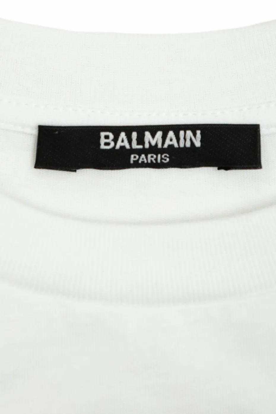 Balmain Kids BIAŁY T-shirt z wyszytym logo