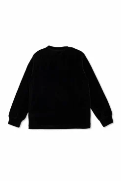 Balmain Kids CZARNY Aksamitna bluza z logo