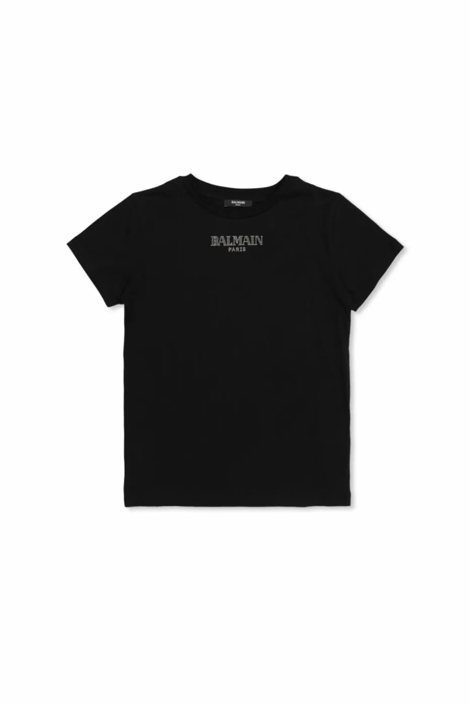 Balmain Kids CZARNY Bawełniany t-shirt z logo