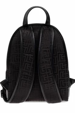 Balmain Kids CZARNY Plecak z monogramem