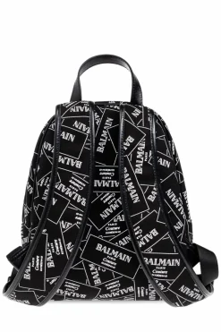 Balmain Kids CZARNY Plecak z monogramem