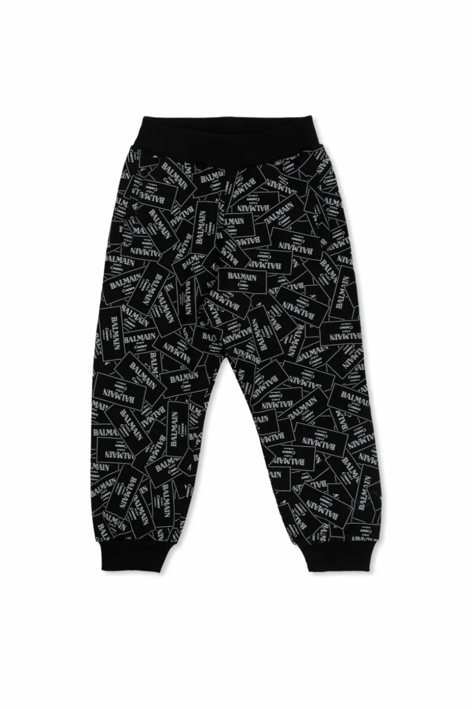 Balmain Kids CZARNY Spodnie z logo