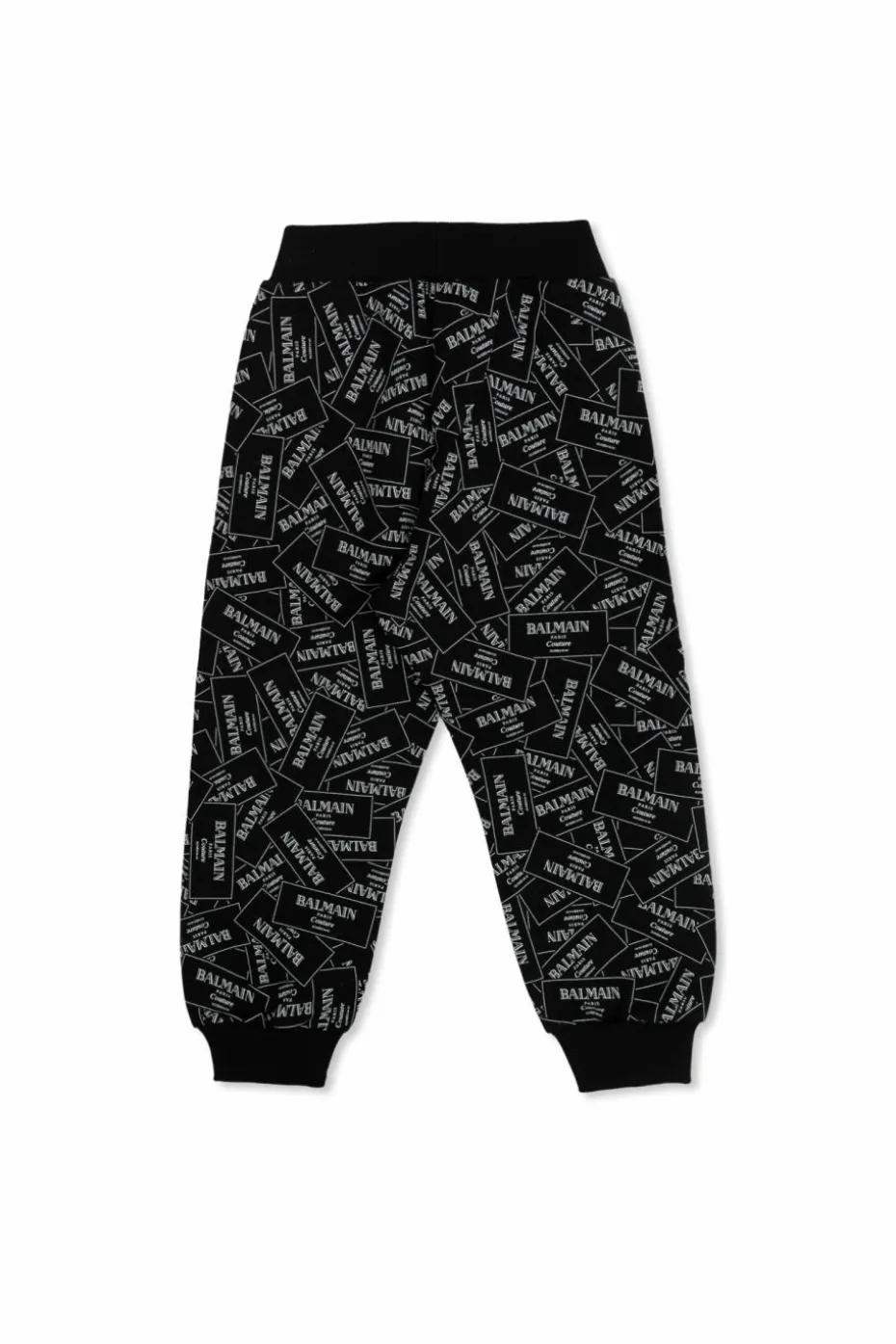 Balmain Kids CZARNY Spodnie z logo