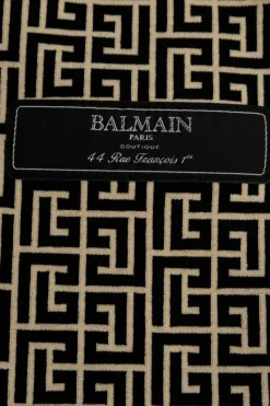 Balmain Kids CZARNY Spodnie z monogramem