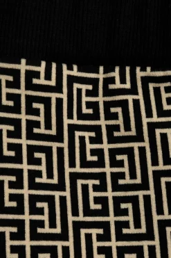 Balmain Kids CZARNY Spodnie z monogramem