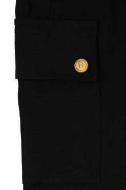 Balmain Kids CZARNY Spodnie z kieszeniami