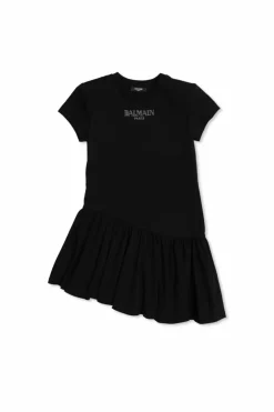 Balmain Kids CZARNY Sukienka z logo