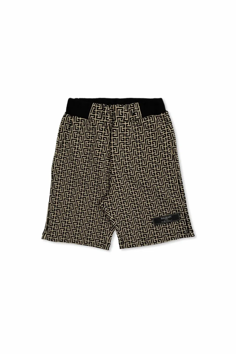 Balmain Kids CZARNY Szorty z monogramem