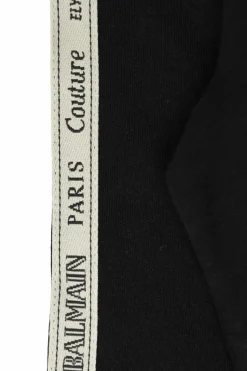 Balmain Kids CZARNY T-shirt z logo