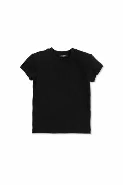 Balmain Kids CZARNY T-shirt z logo