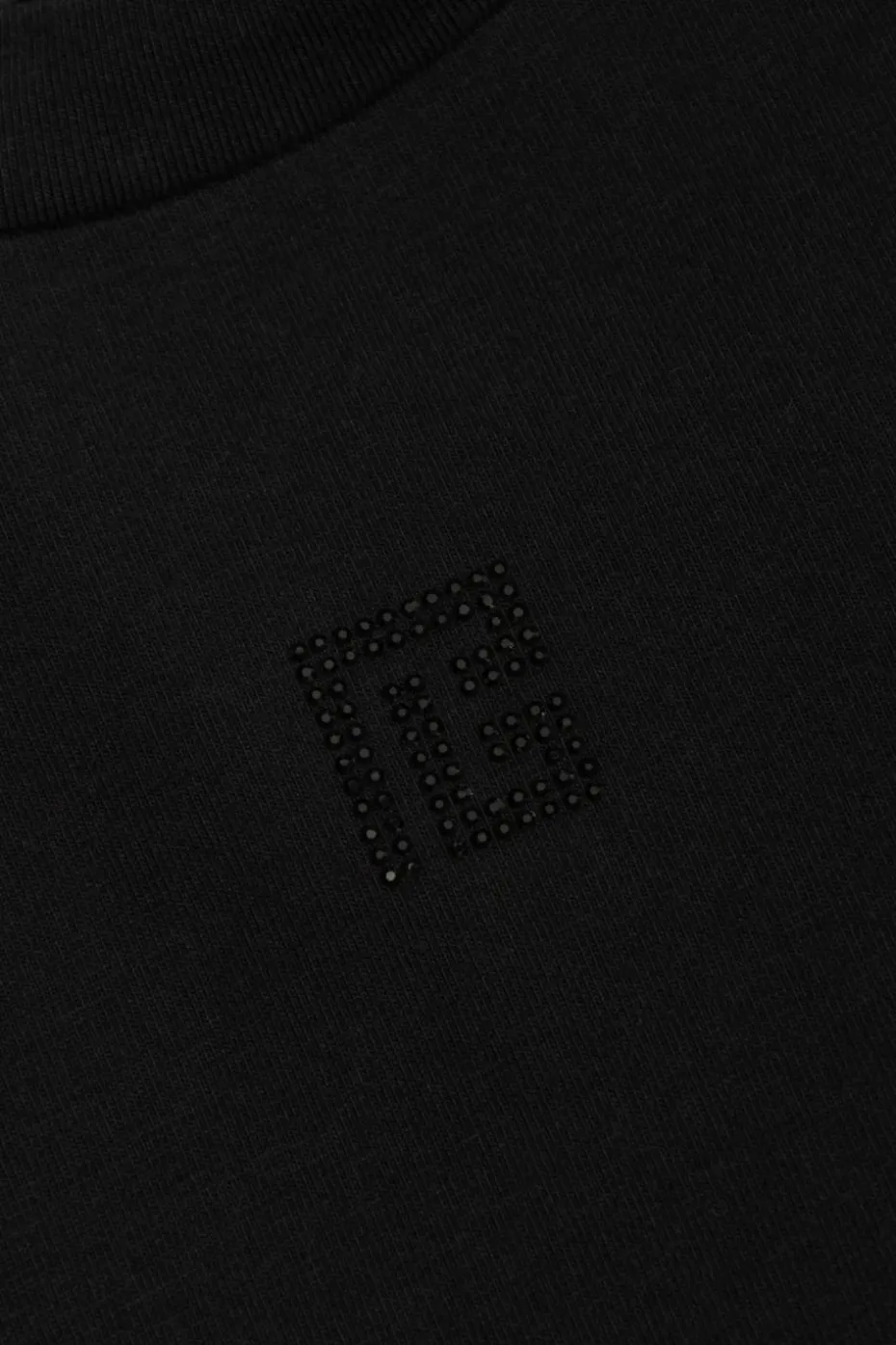 Balmain Kids CZARNY T-shirt z logo