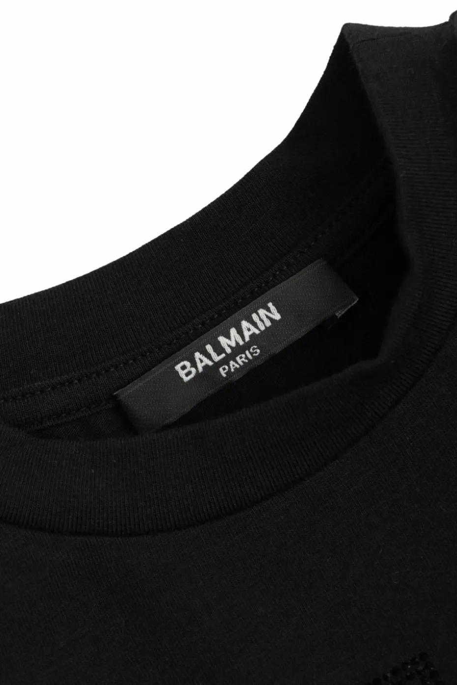 Balmain Kids CZARNY T-shirt z logo