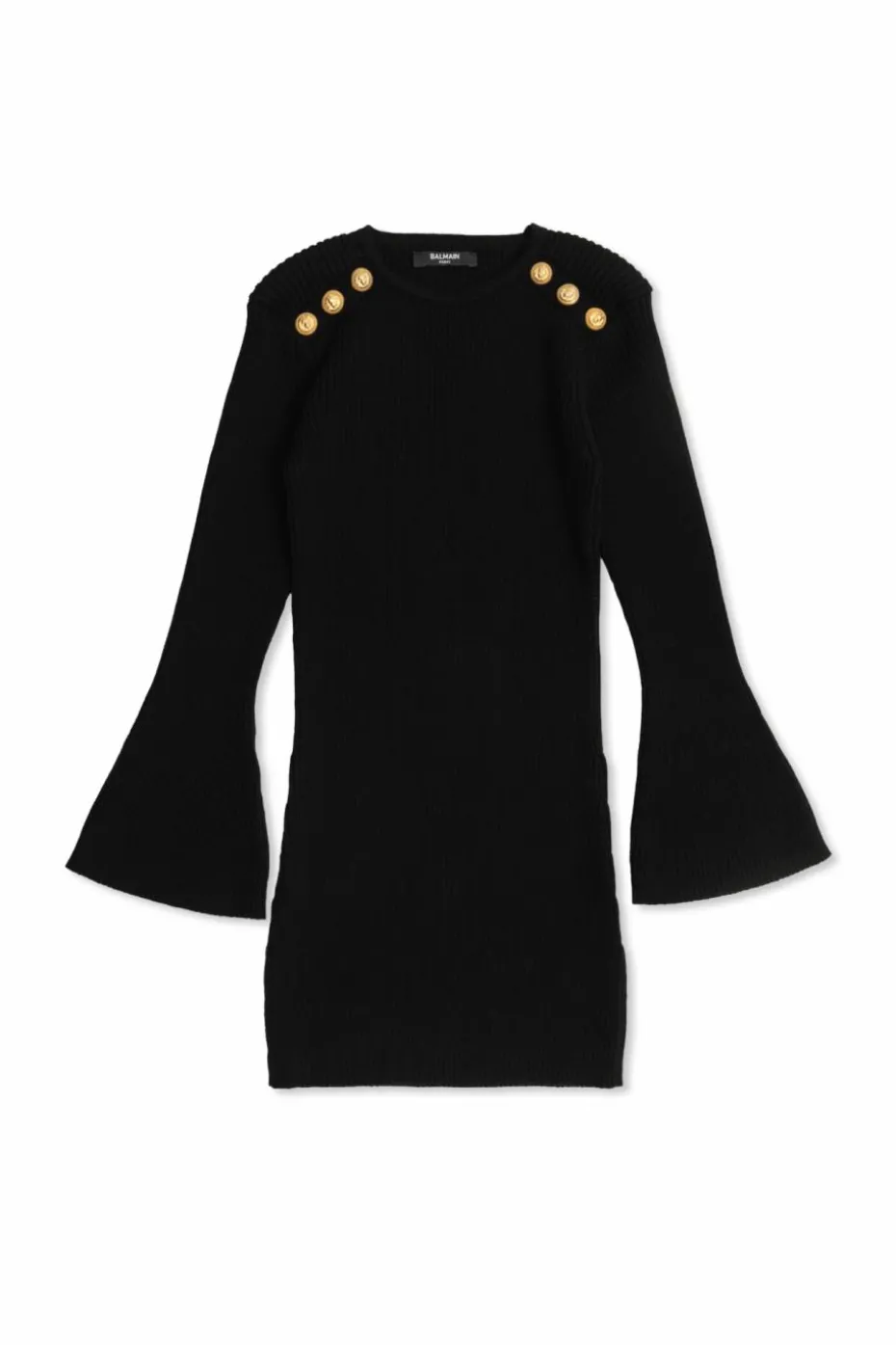 Balmain Kids CZARNY Wełniana sukienka