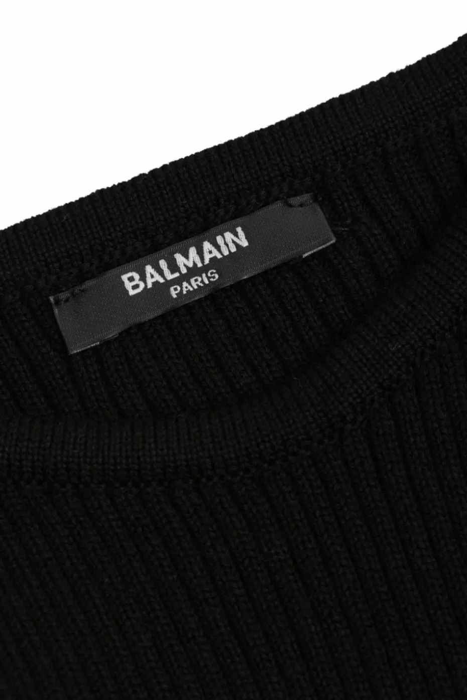 Balmain Kids CZARNY Wełniana sukienka