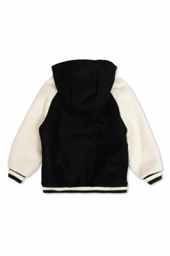 Balmain Kids CZARNY Wełniana kurtka z kapturem
