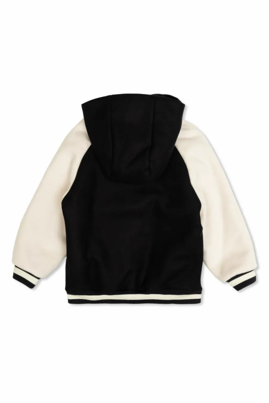 Balmain Kids CZARNY Wełniana kurtka z kapturem