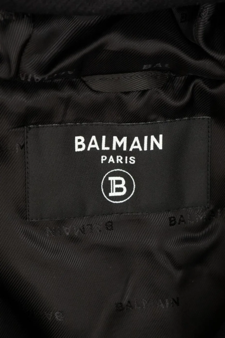 Balmain Kids CZARNY Wełniana kurtka z kapturem
