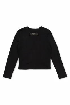 Balmain Kids GRANATOWY Kardigan z monogramem