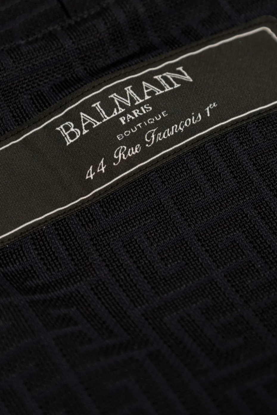 Balmain Kids GRANATOWY Kardigan z monogramem