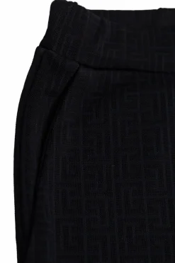 Balmain Kids GRANATOWY Spodnie z monogramem